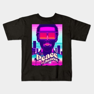 Peace of heaven synthwave california los angeles Kids T-Shirt